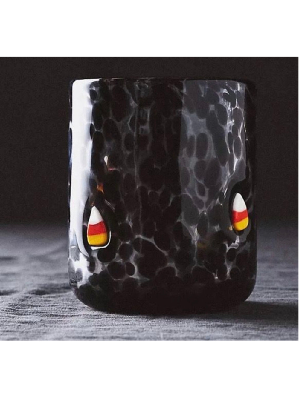 NIB Anthropologie Mystic Juice Candy Corn Glass - Black Motif - Sold Out!
